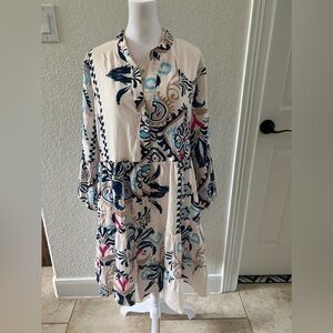 Elegant Multicolor Patterned Dress